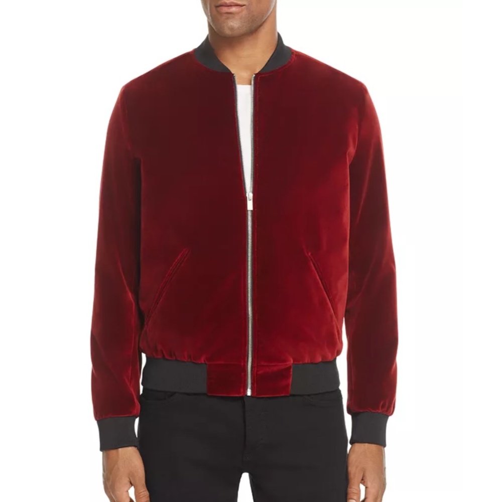 THE KOOPLES Velluto Velvet Bomber Jacket